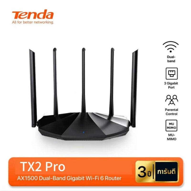 Bộ Phát WiFi Tenda TX2 Pro Chuẩn WiFi 6 AX1500Mbps hỗ trợ EasyMesh - Hàng Chính Hãng 1