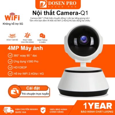 CCTV Kết nối WiFi Camera an ninh nhà thông minh Dosen Pro Q1 IP Camera Baby/Pet/Nanny HD 1080P Máy ảnh 1