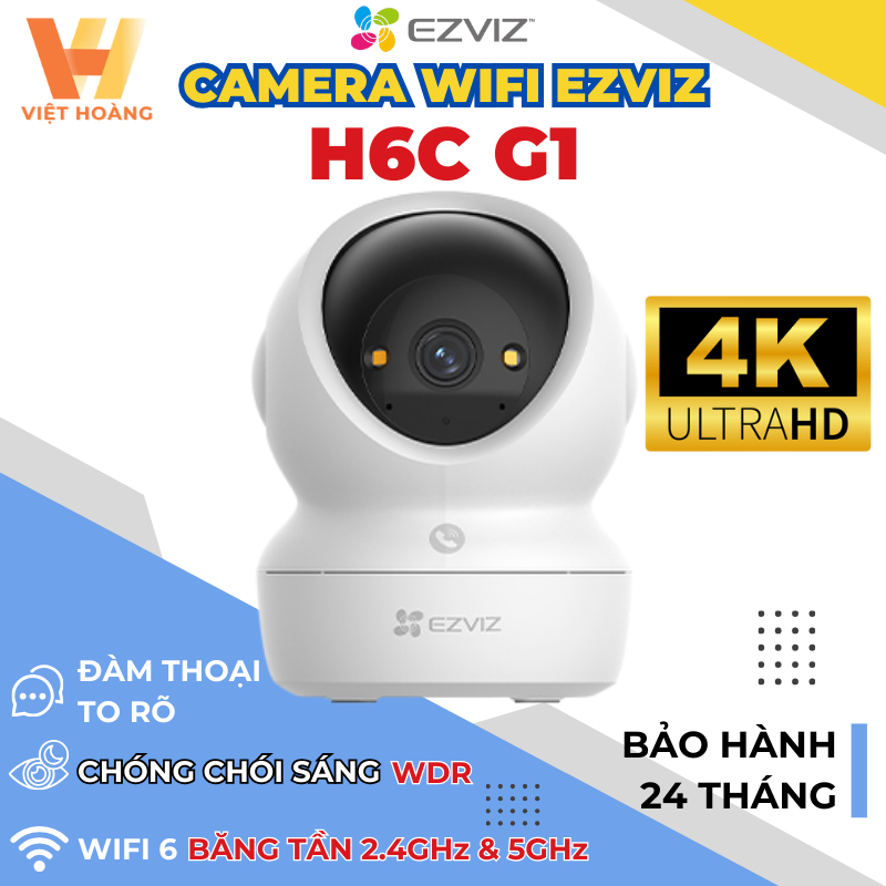 [NEW] Camera WiFi Trong Nhà Ezviz H6C - C6N Pro / G1, Có Nút Gọi Đàm Thoại 2 Chiều, Xoay 360 1