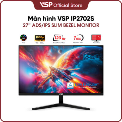 Màn hình VSP IP2702S 27inch FullHD ADS/IPS 120Hz 1ms viền mỏng Phù hợp làm việc giải trí (Bảo hành 3 năm) 1