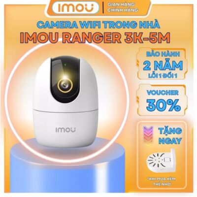 Camera Wifi Xoay 360 IMOU Trong Nhà A23 A32EP 3M 1080P, A52P 5M 3K, Ranger 2 Chính Hãng, BH 24 Tháng 1